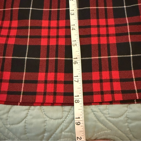 Brooks Brothers Red Fleece Size 4 Mini Skirt Red Black Plaid Wool - Picture 5 of 9